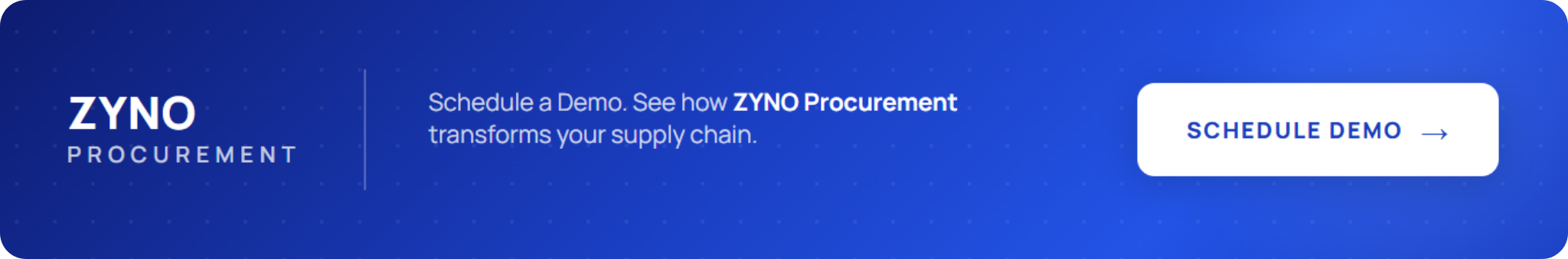 ZYNO Procurement Schedule Demo
